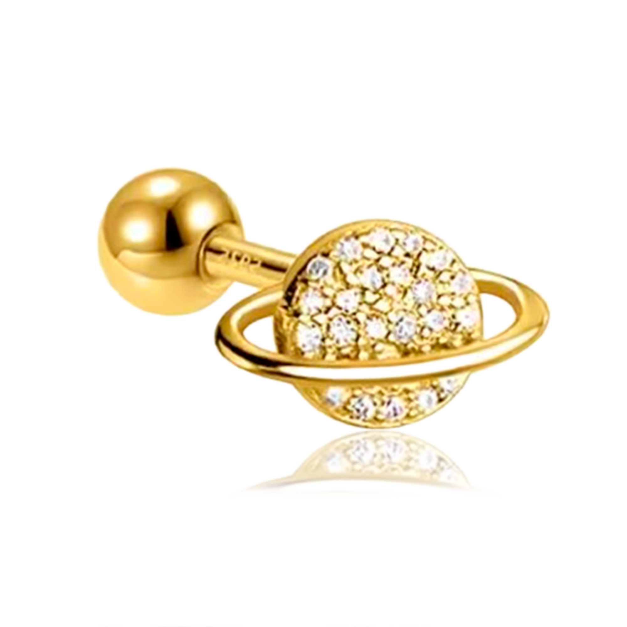 Pendiente Shiny Planet Oro
