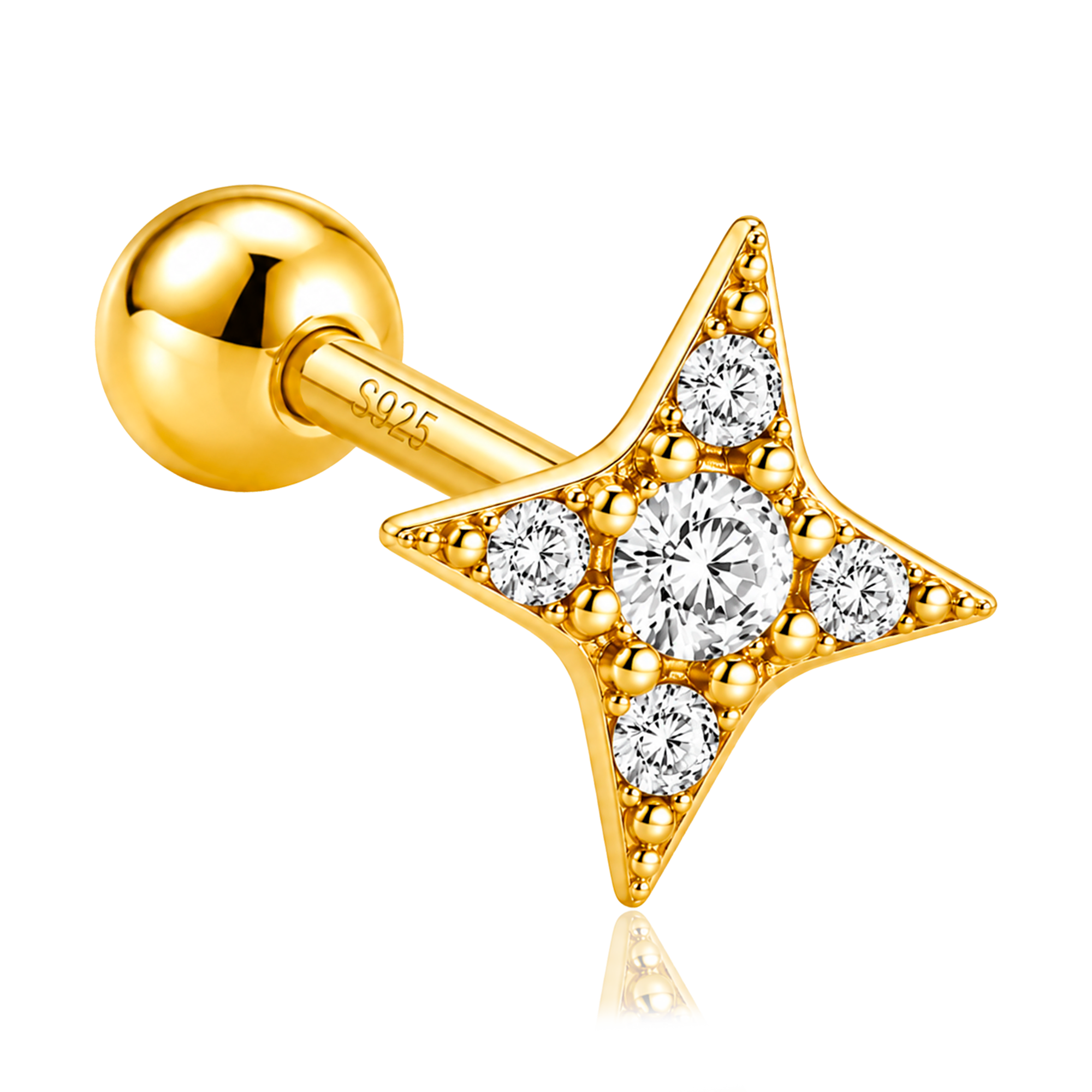 Orecchino Shiny Star Oro