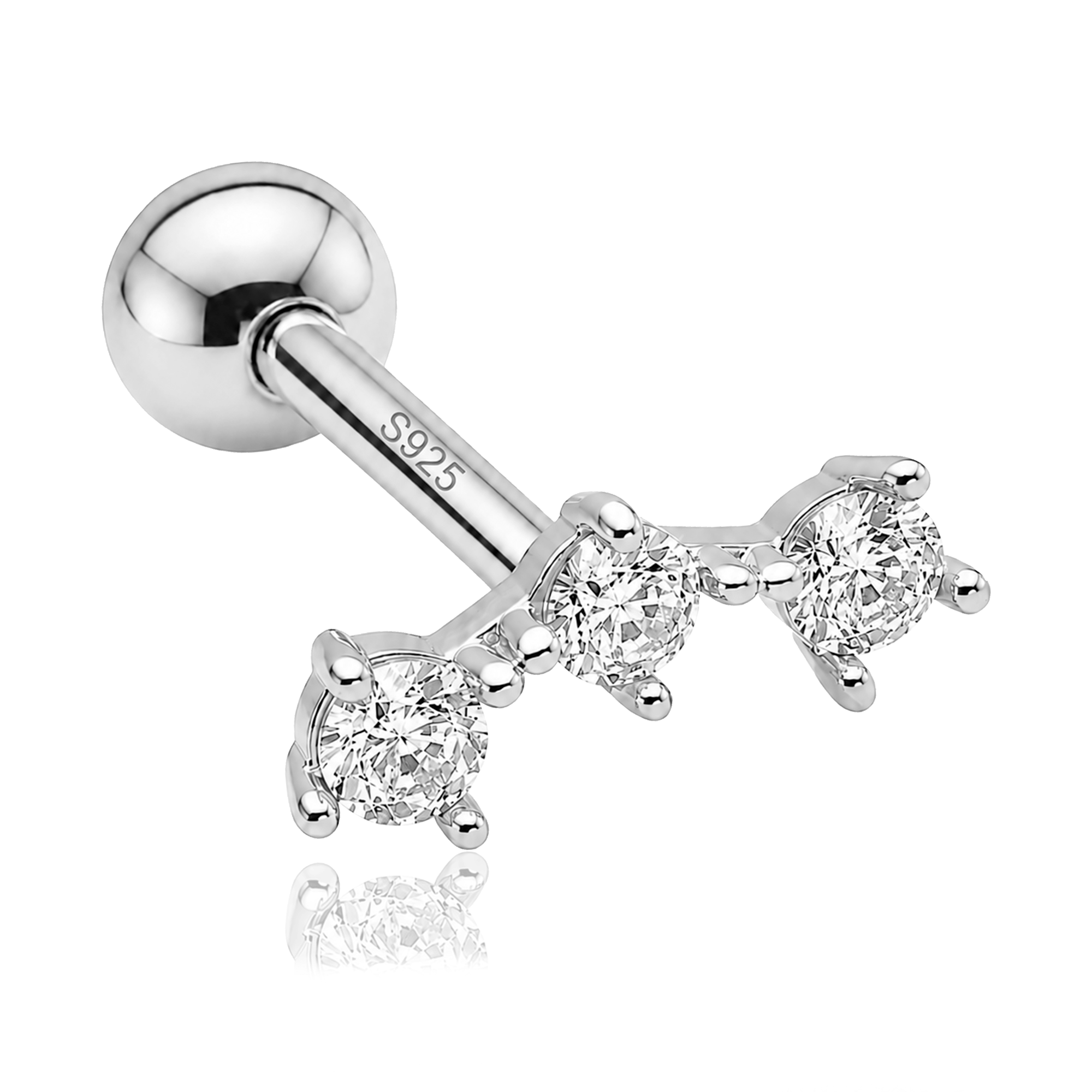 Mini White Flower Earring