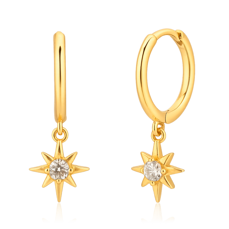 Orecchini a cerchio Stella Oro