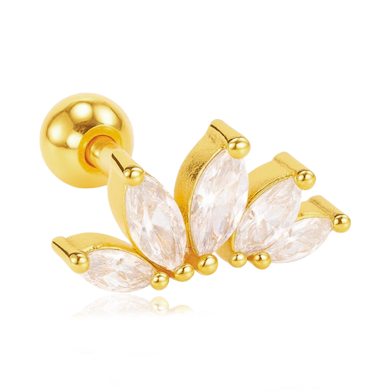 Pendiente Tabi Blanco Oro