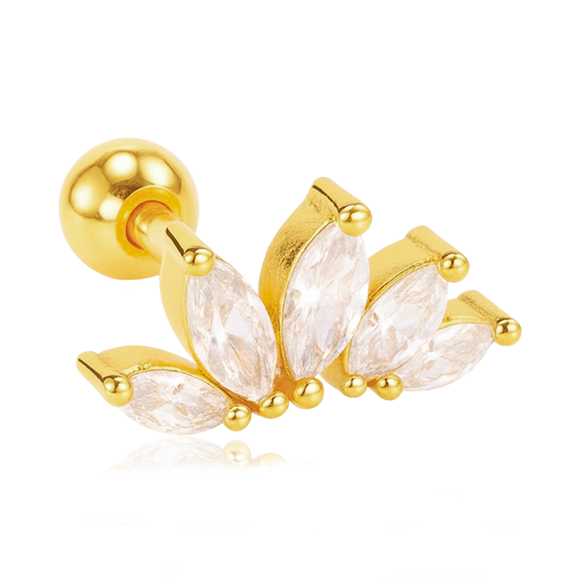 Pendiente Tabi Blanco Oro