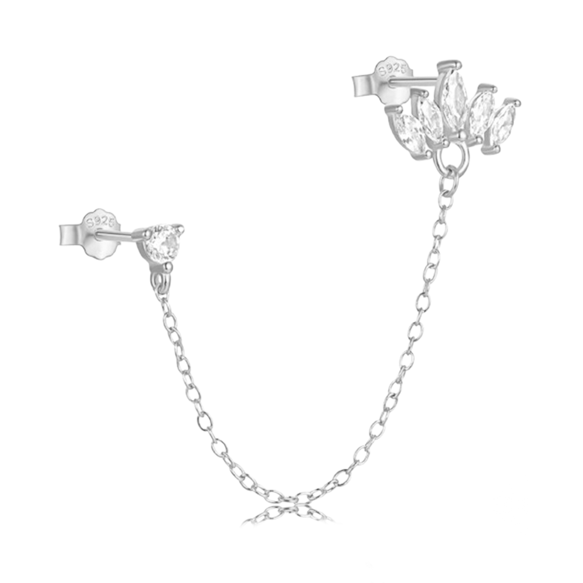 Pendiente Nivara Cadenita Plata