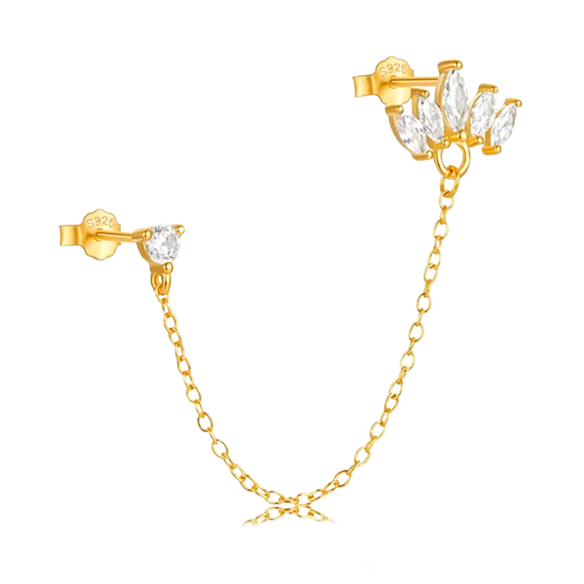 Pendiente Nivara Cadenita Oro