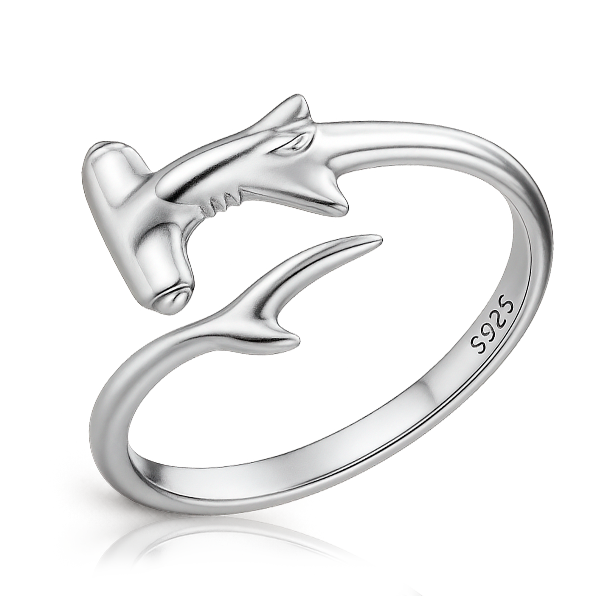 Anillo Tiburón Martillo Plata