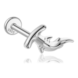 Pendiente Tiburón Martillo Plata