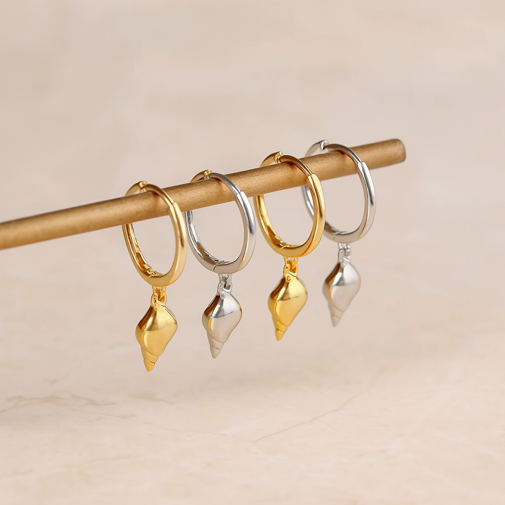 Aros Caracola Marina Oro