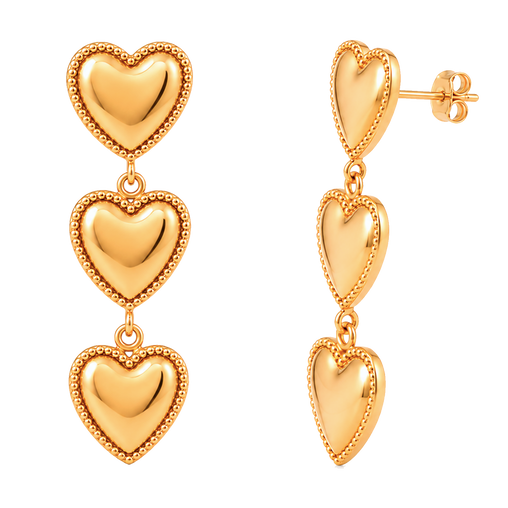 Pendientes Triple Love Oro