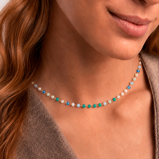 Choker Beads Ocean Oro