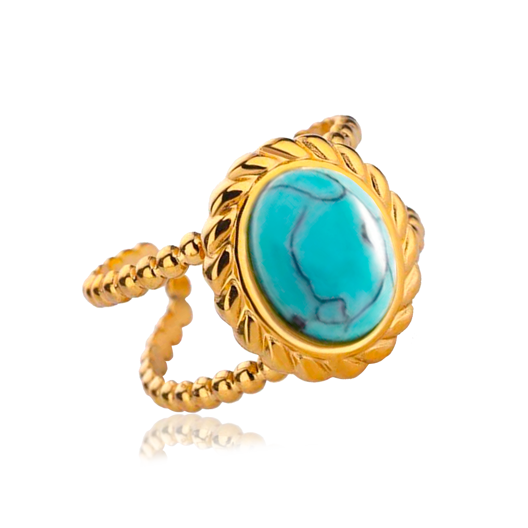 Anillo Turquesa Vintage Oro