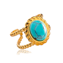 Anillo Turquesa Vintage Oro