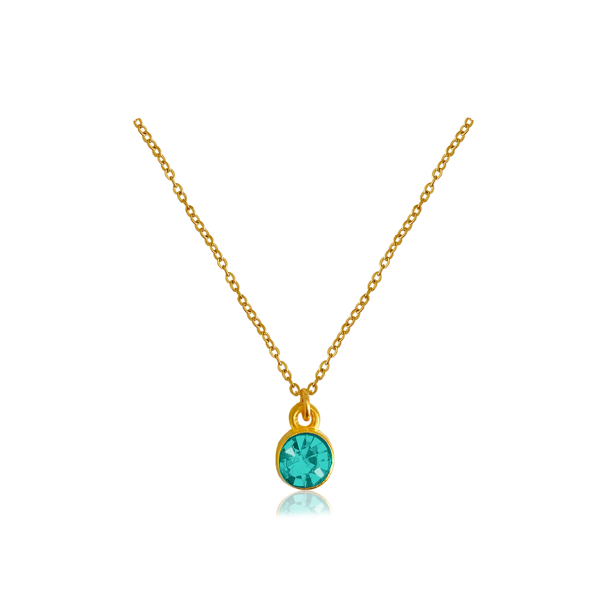 Collar Turquesa Dot Oro
