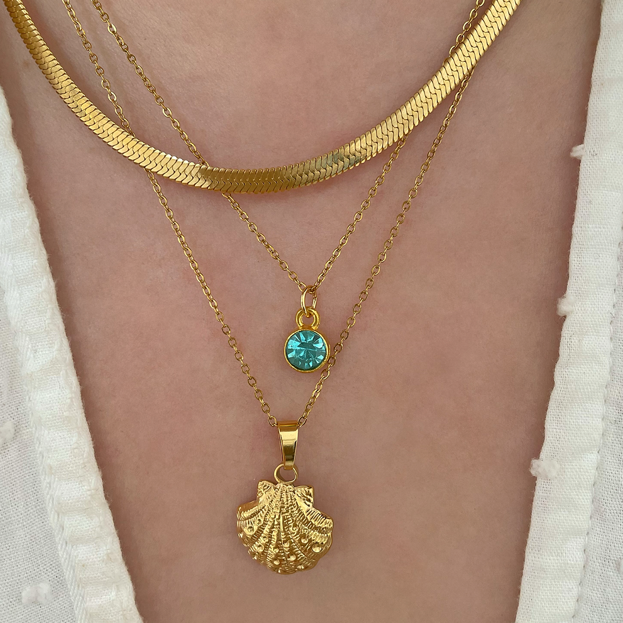 Collar Cadena de Serpiente Oro - 4mm