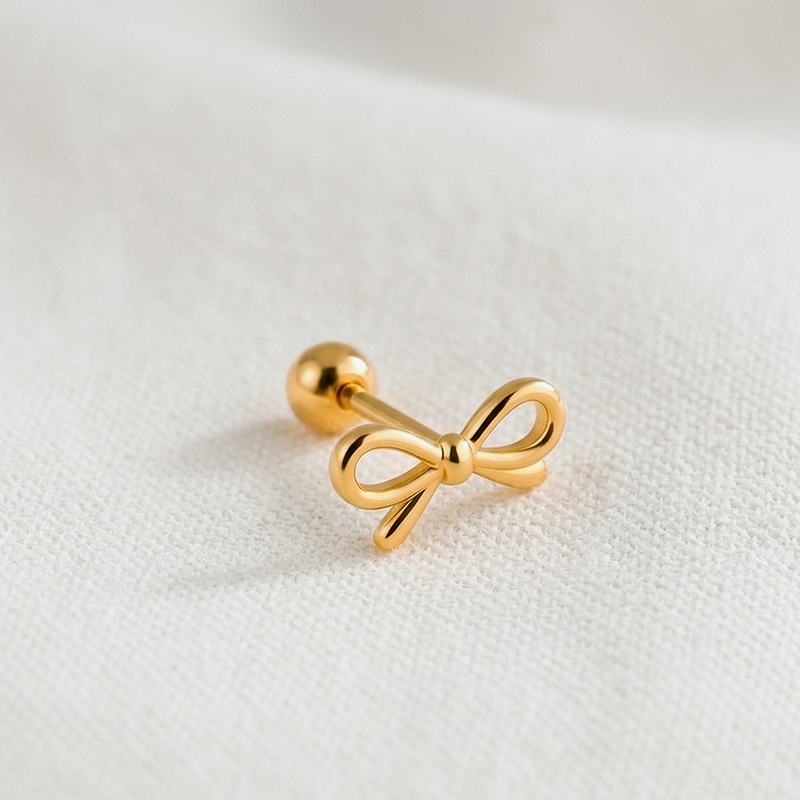 Orecchino Mini Fiocco Oro
