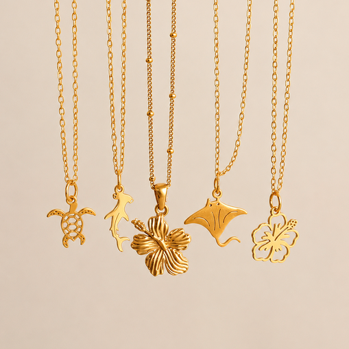 Collar Mini Tortuga Marina Oro