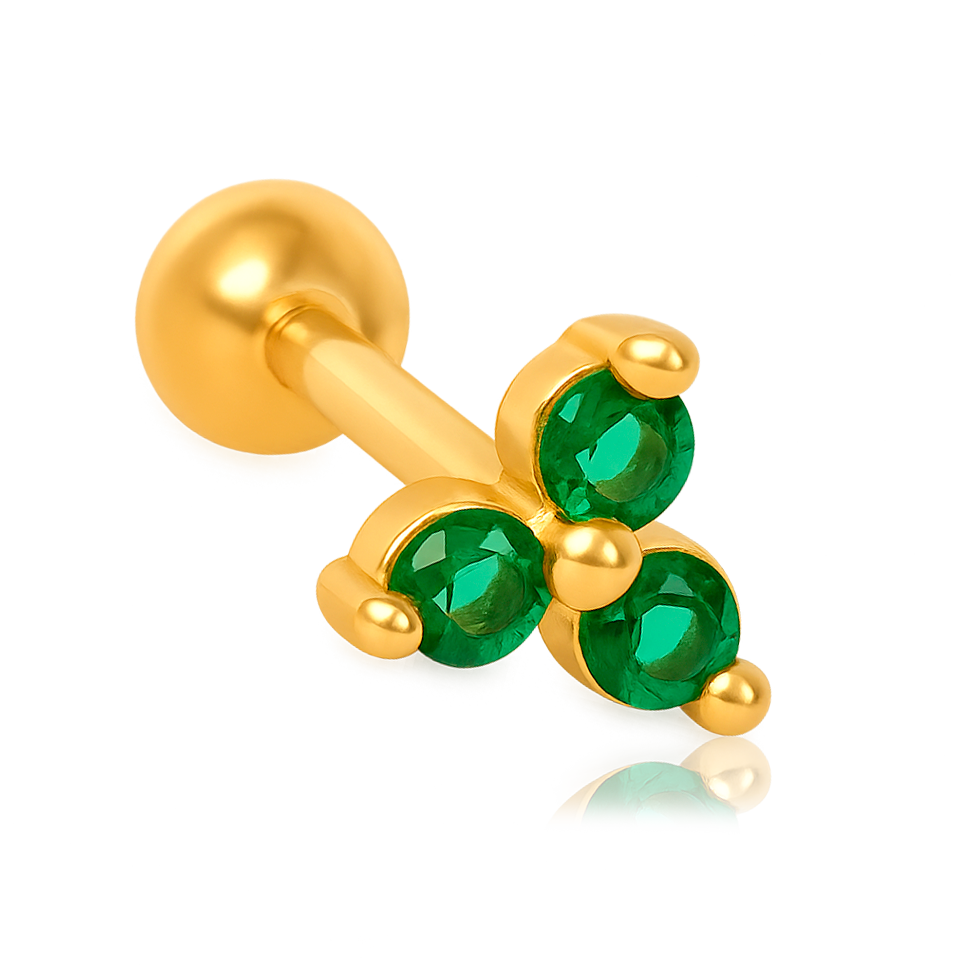 Pendiente Trébol Verde