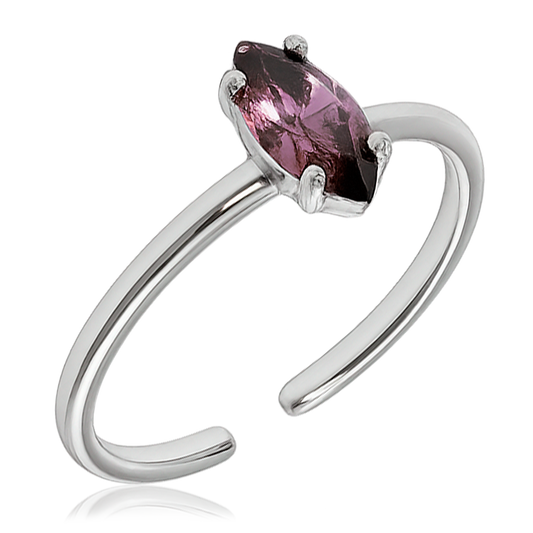 Anillo Deyn Wine Plata