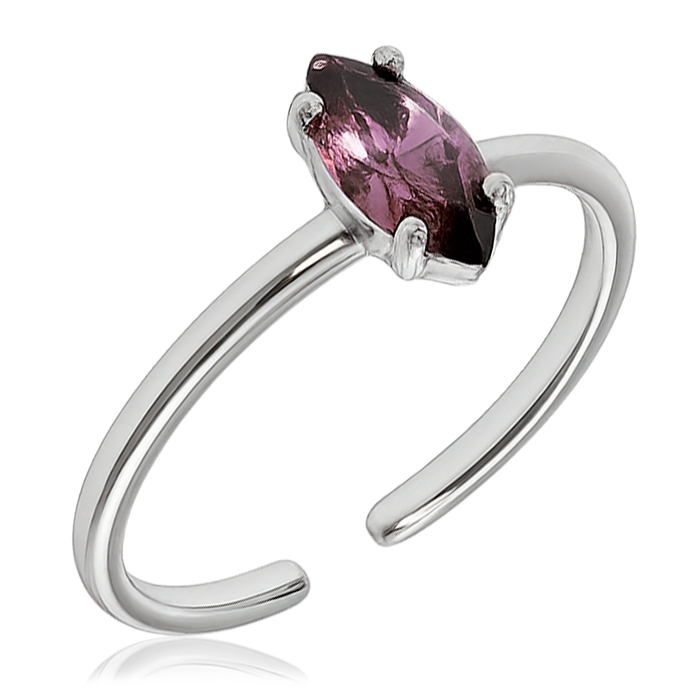 Deyn Wine Silver Ring 