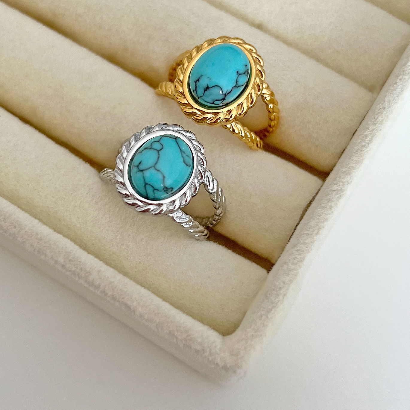 Anillo Turquesa Vintage Oro