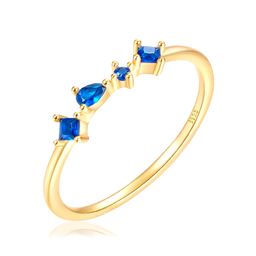 Anillo Zuri Azul Oro