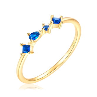 Anillo Zuri Azul Oro