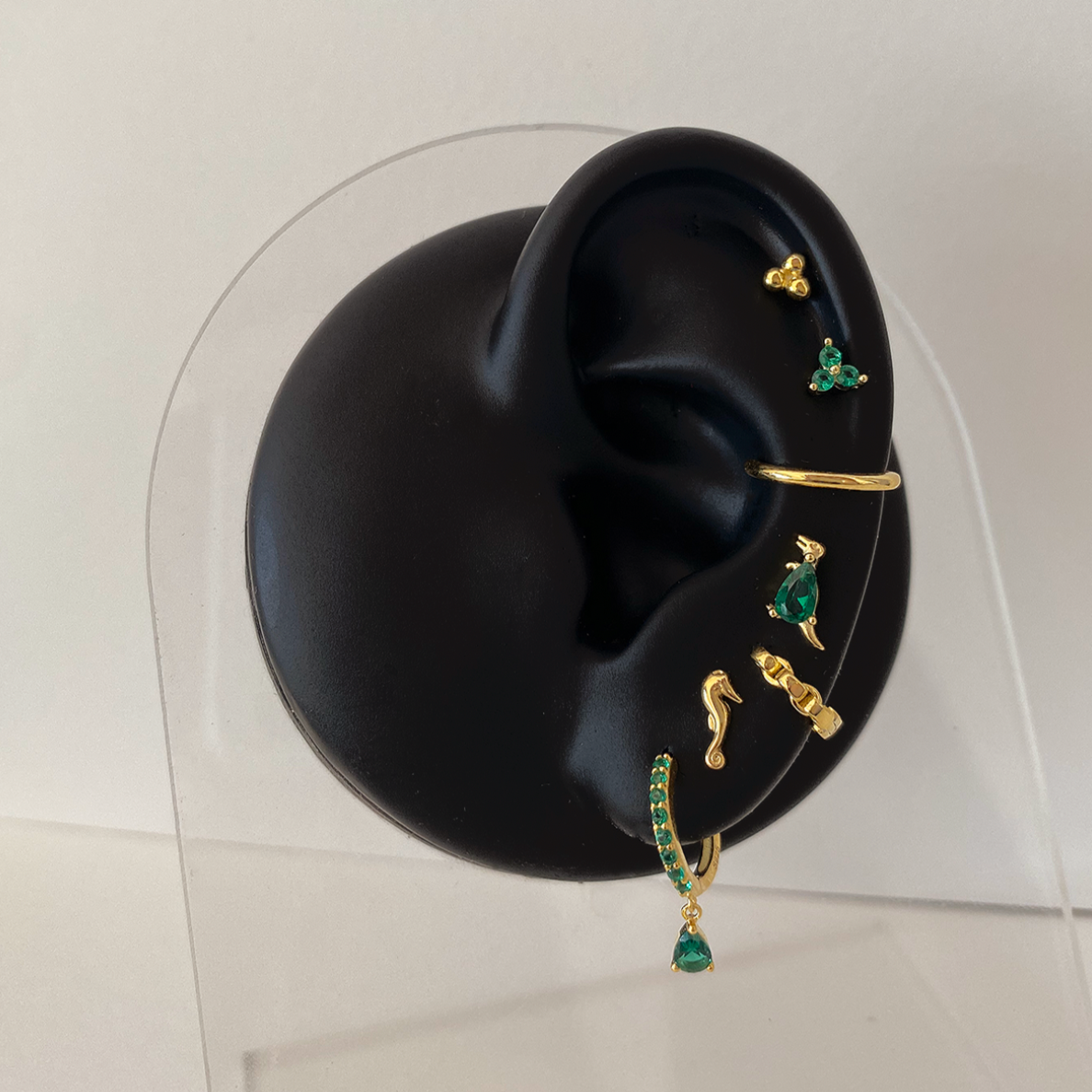 Pendiente Trébol Verde