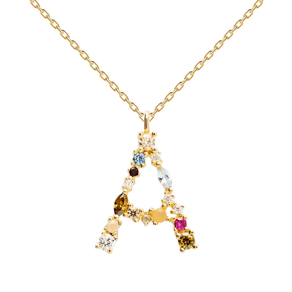 Collar Colorful Inicial Oro