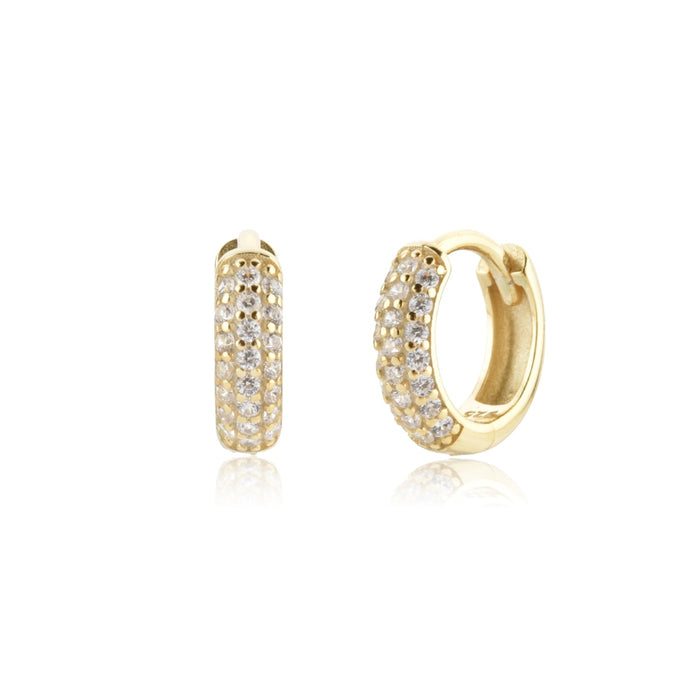 New Meiga White Gold Hoops - 6/8/10mm
