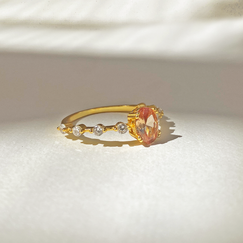 Anillo Zarina Naranja Oro