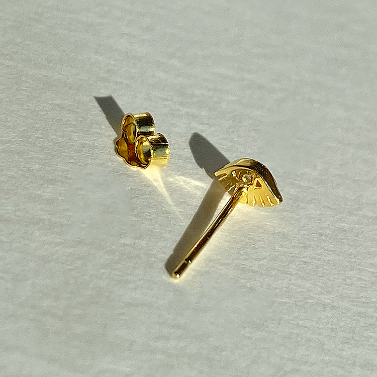 Pendiente Eyelashes Oro