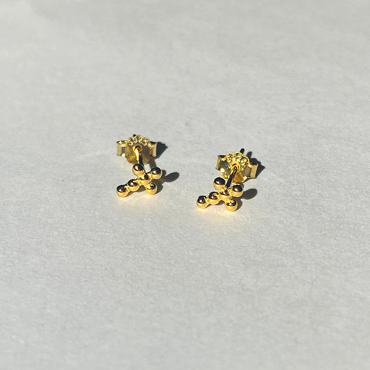 Pendiente Mini Cruz Oro