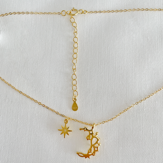 Collar Luna y Estrella Oro