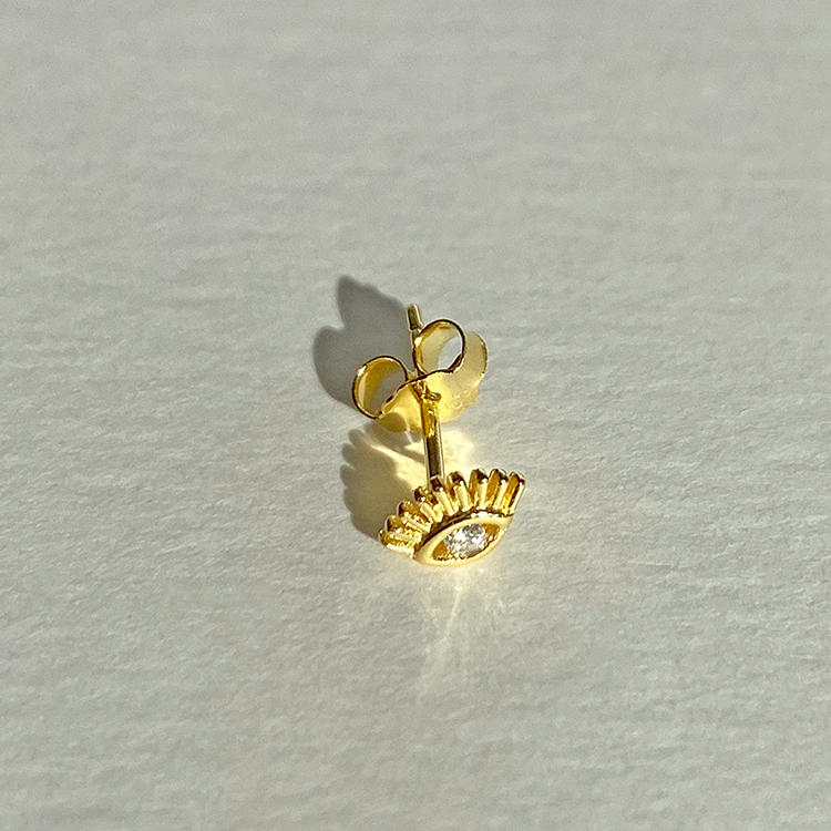 Pendiente Eyelashes Oro