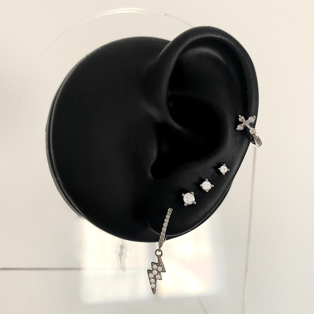 Pendiente Brillo Plata