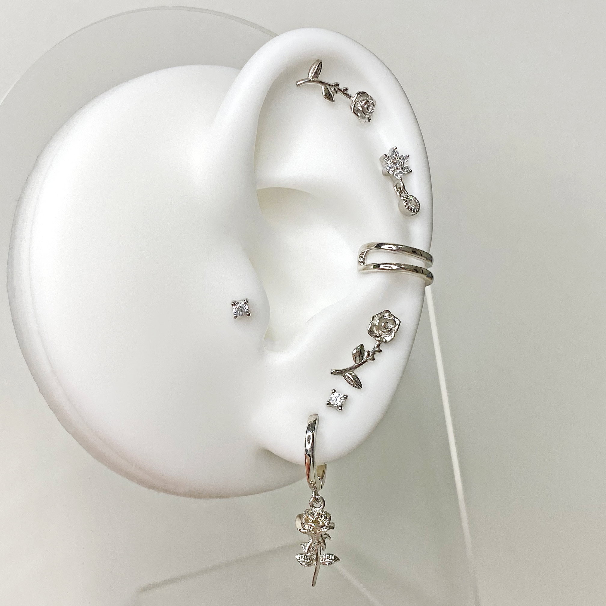 Pendiente Brillo Plata