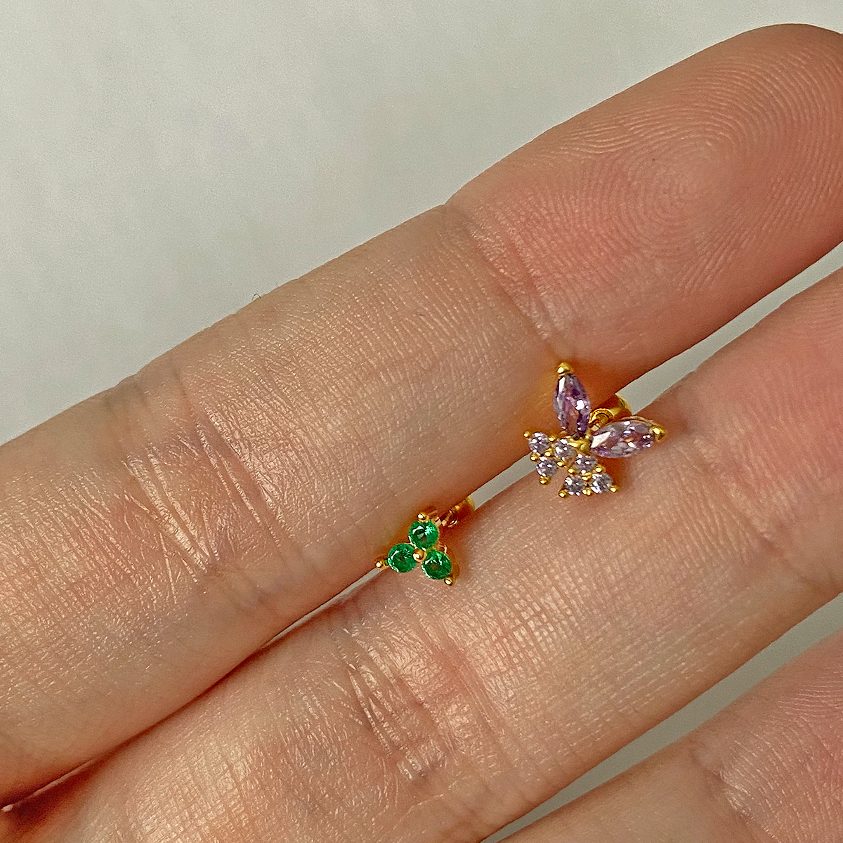 Pendiente Trébol Verde