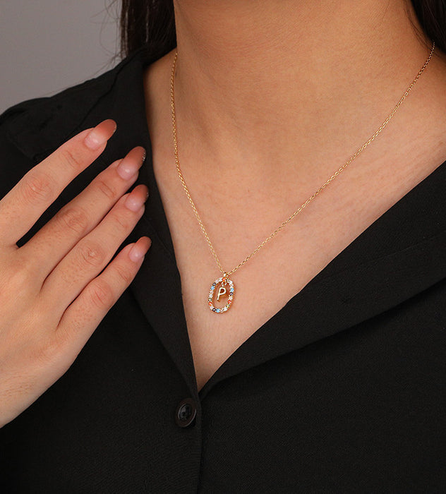 Collana con iniziale a molla