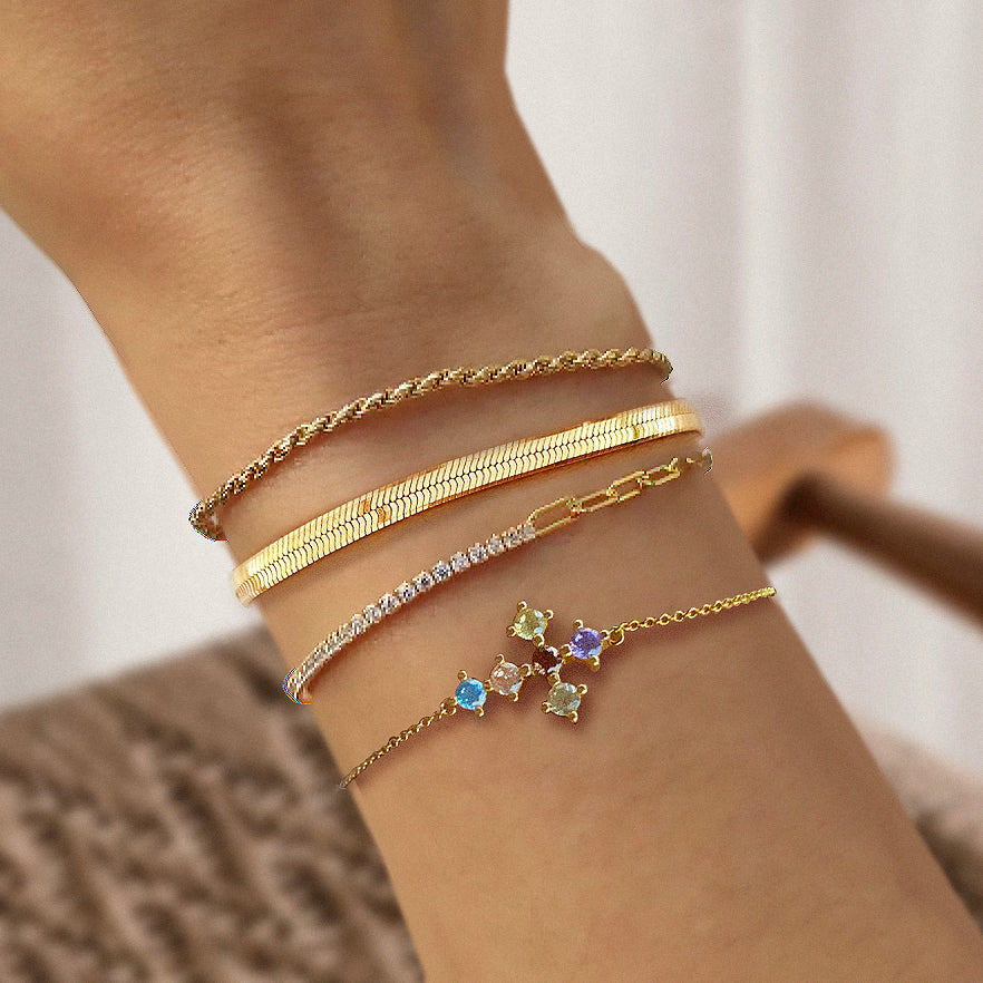 Pulsera Cadena de Serpiente Oro