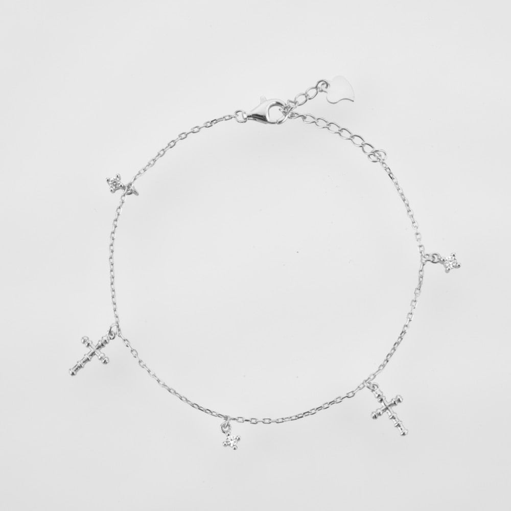 Pulsera Cruces Plata
