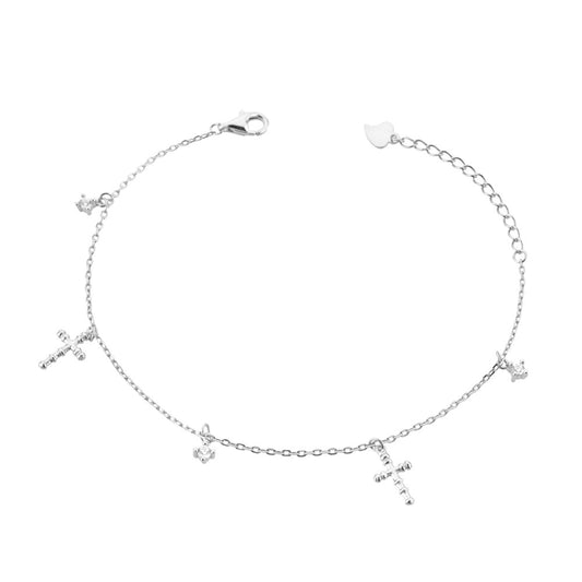 Pulsera Cruces Plata