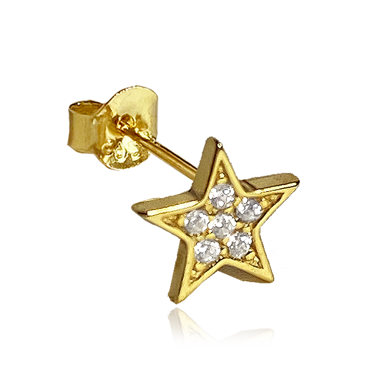 Pendiente Shiny Estrella Oro