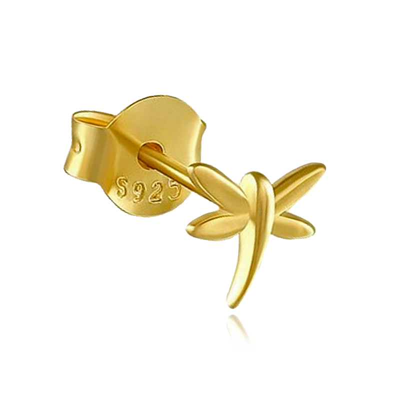 Pendiente Mini Libélula Oro