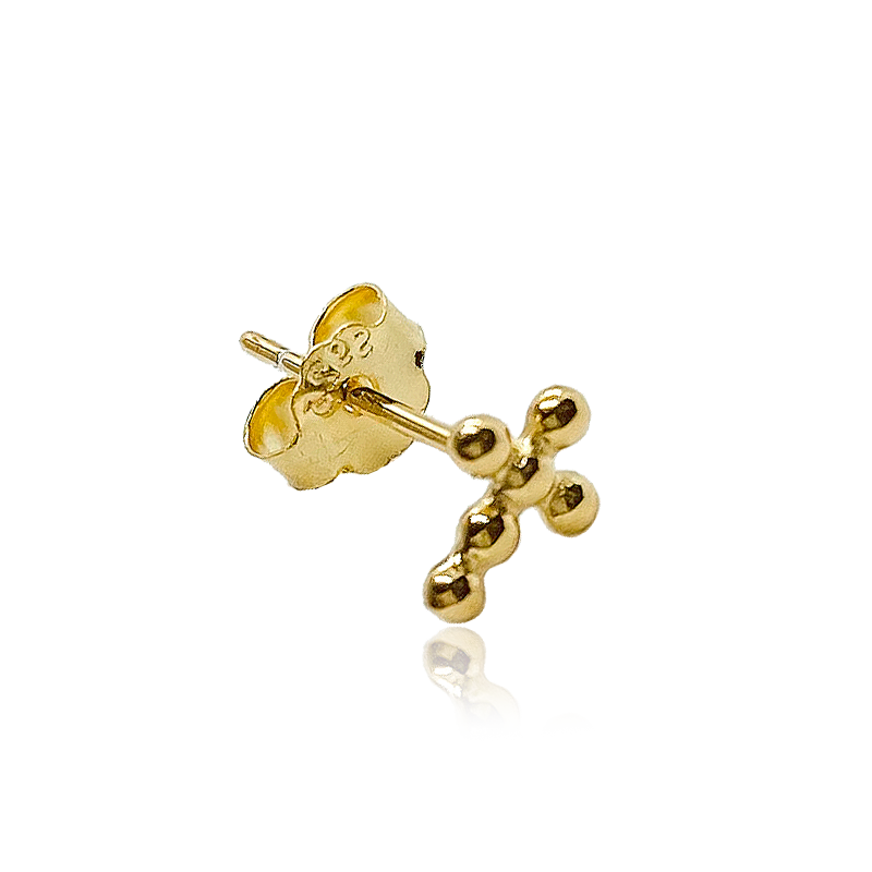 Pendiente Mini Cruz Oro