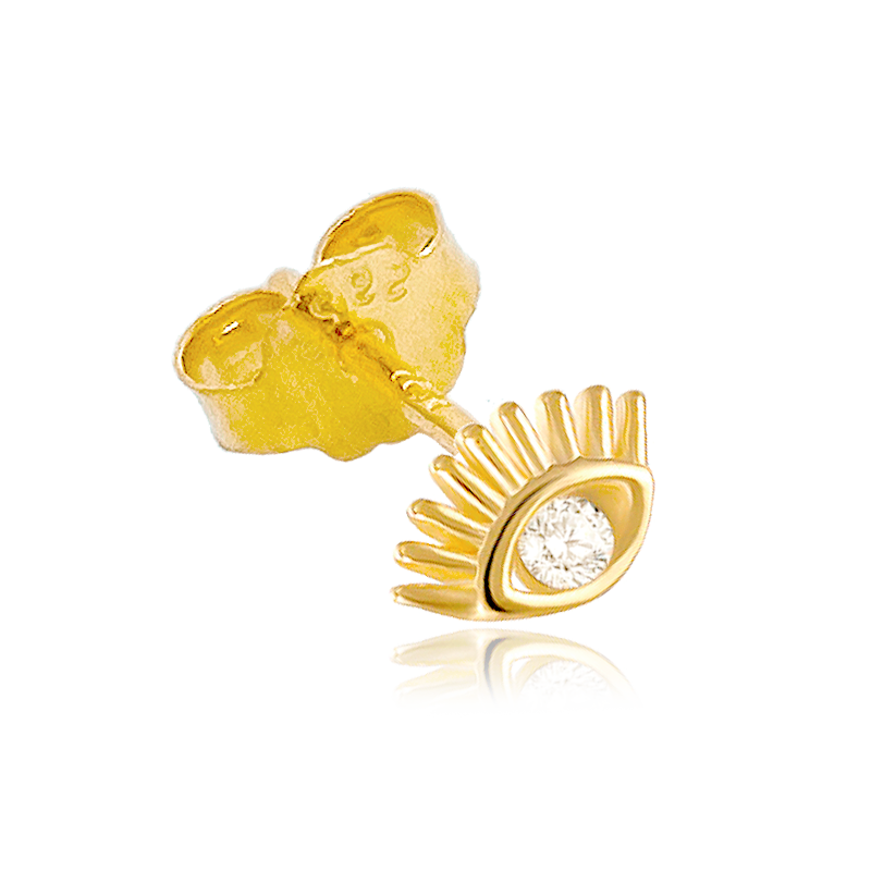 Pendiente Eyelashes Oro