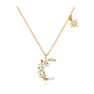 Collar Luna y Estrella Oro