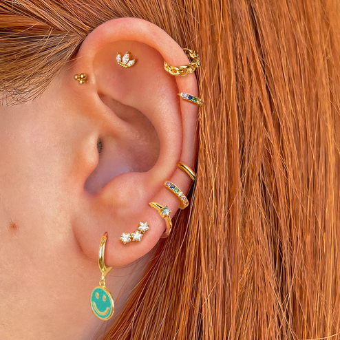 Aros Mini Rainbow Oro - 7mm