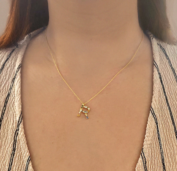 Collar Colorful Inicial Oro