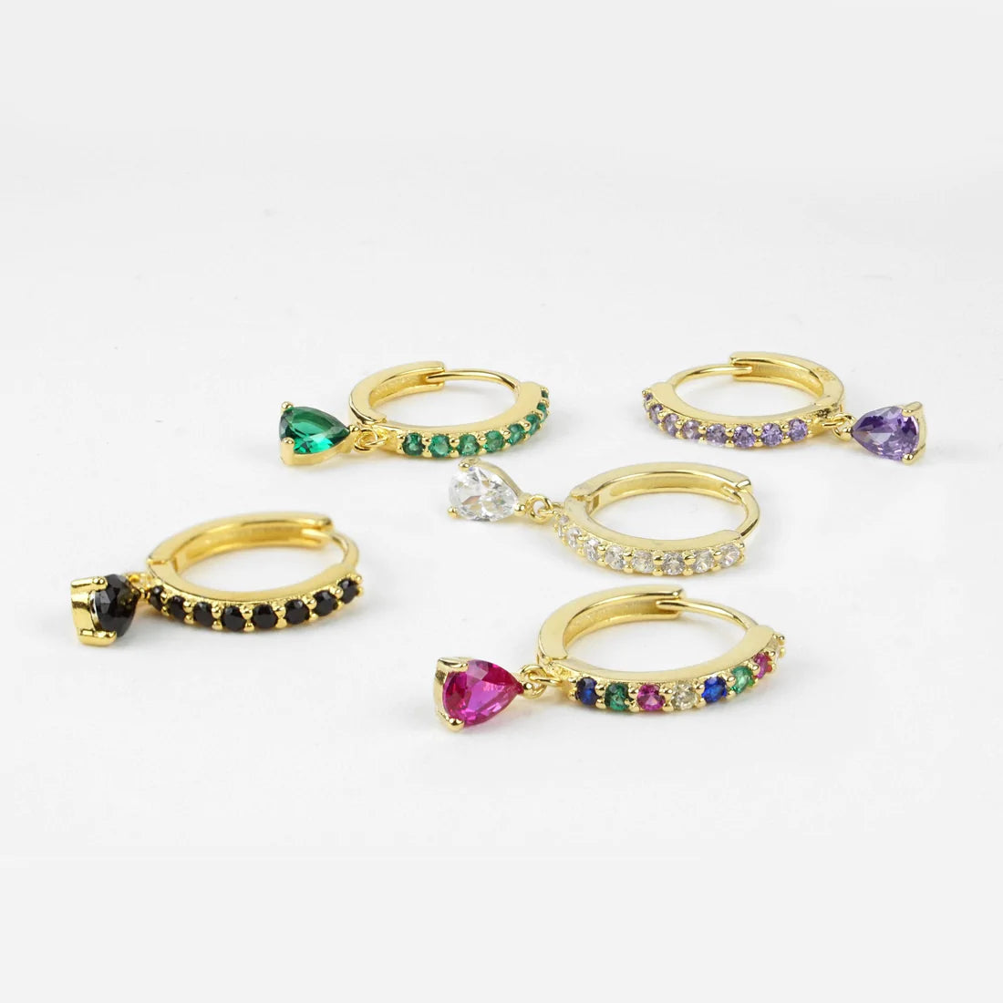 Aros Ayla Blanco Oro