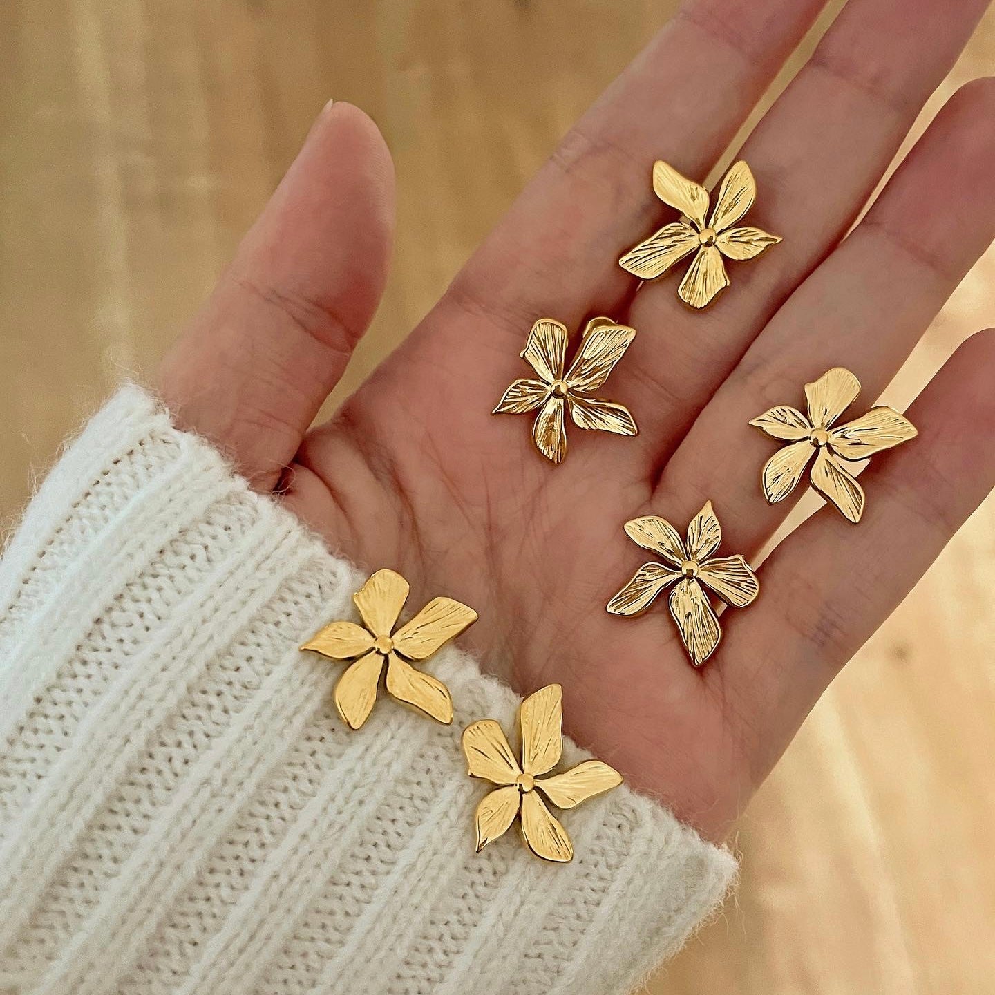 Pendientes Blume Oro