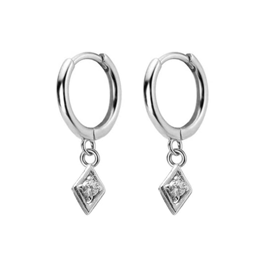 Aros Mini Rombo Plata